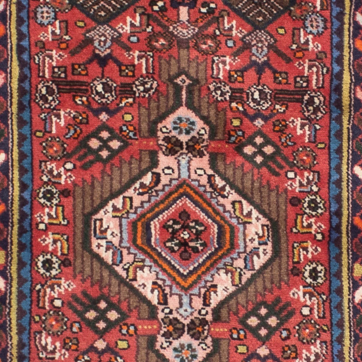 Runner Persisk matta - Nomadic - 343 x 83 cm - mörkröd