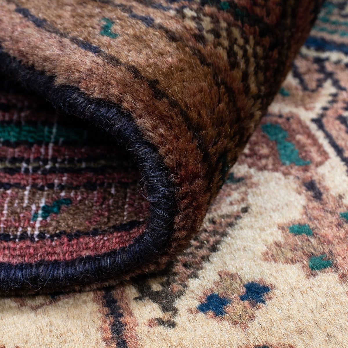 Persisk matta - Nomadic - 118 x 79 cm - ljusbrun