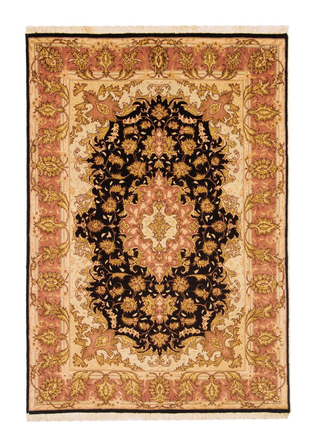 Persisk matta - Tabriz - Royal - 154 x 94 cm - svart