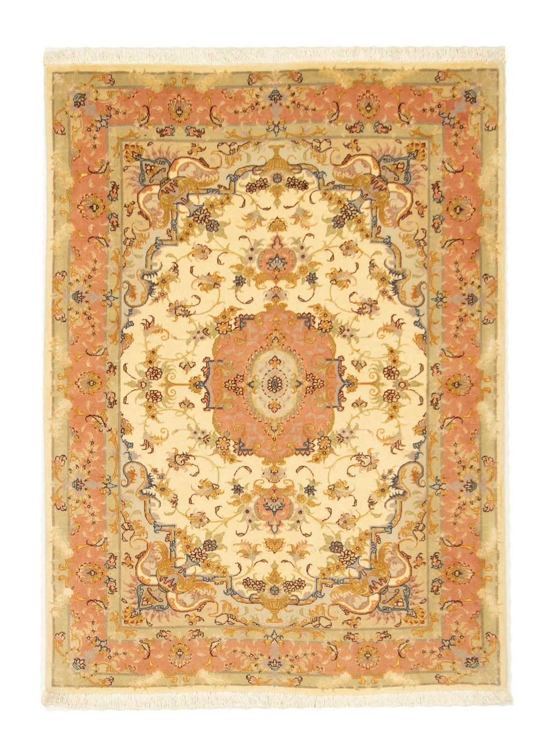 Persisk matta - Tabriz - Premium - 140 x 104 cm - beige