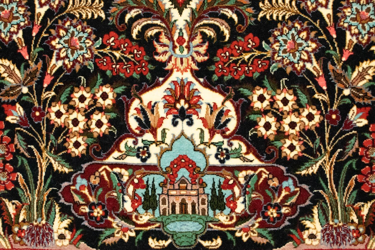 Persisk matta - Ghom - 163 x 107 cm - mörkblå