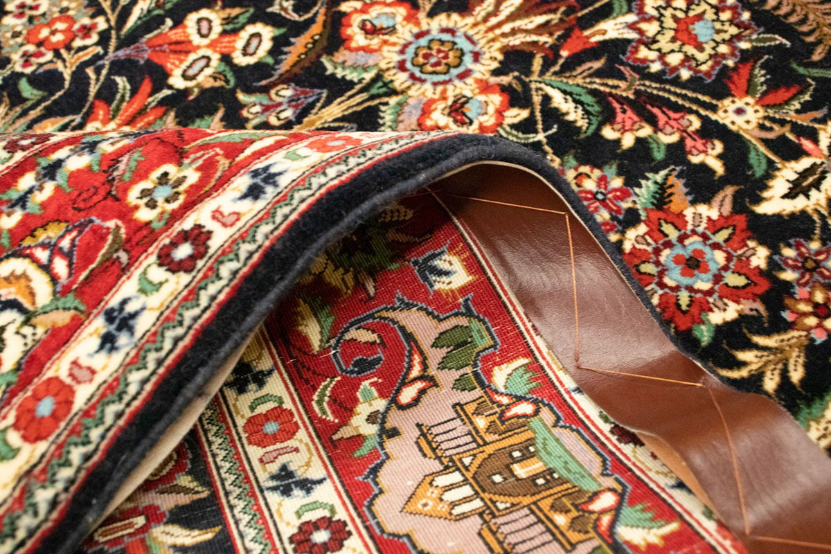 Persisk matta - Ghom - 163 x 107 cm - mörkblå