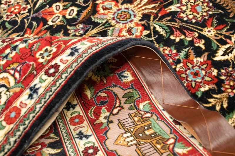 Persisk matta - Ghom - 163 x 107 cm - mörkblå