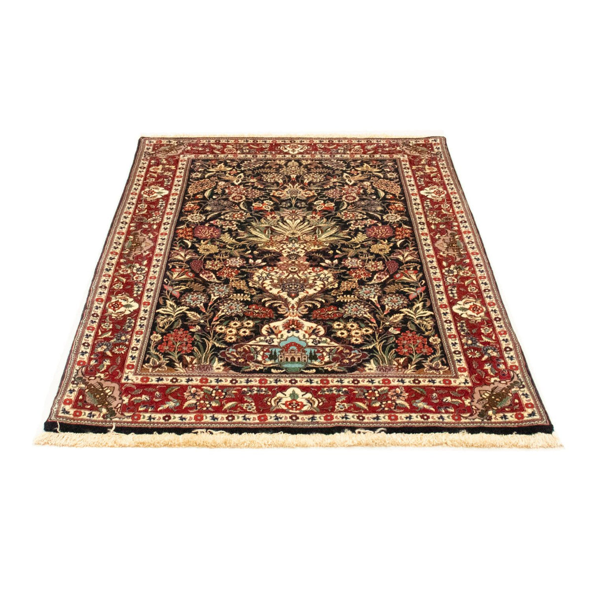 Persisk matta - Ghom - 163 x 107 cm - mörkblå