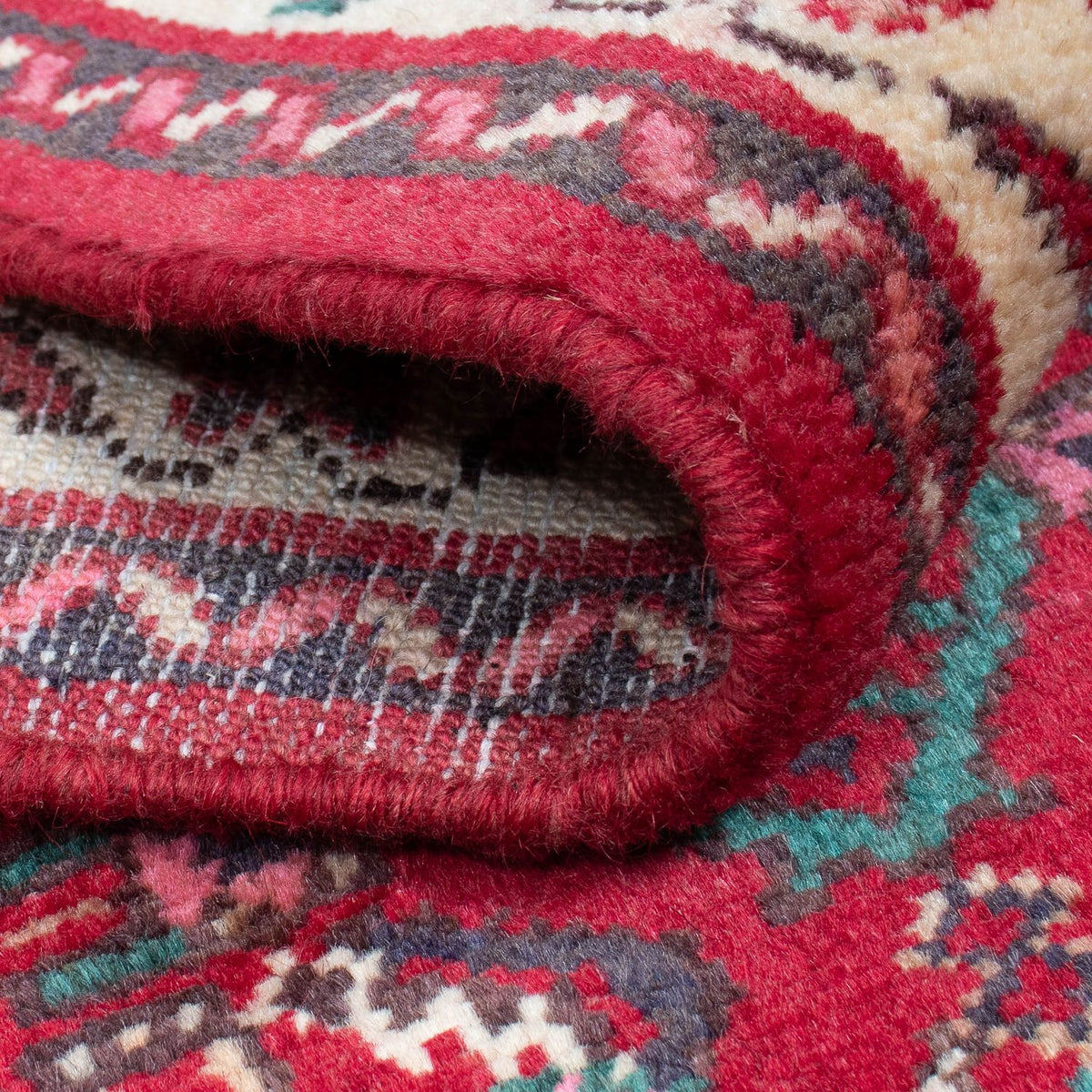 Runner Persisk matta - Nomadic - 410 x 85 cm - mörkröd