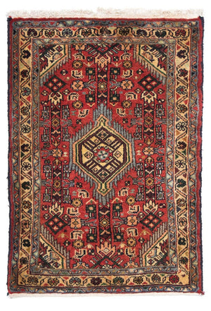 Persisk matta - Nomadic - 87 x 62 cm - mörkröd