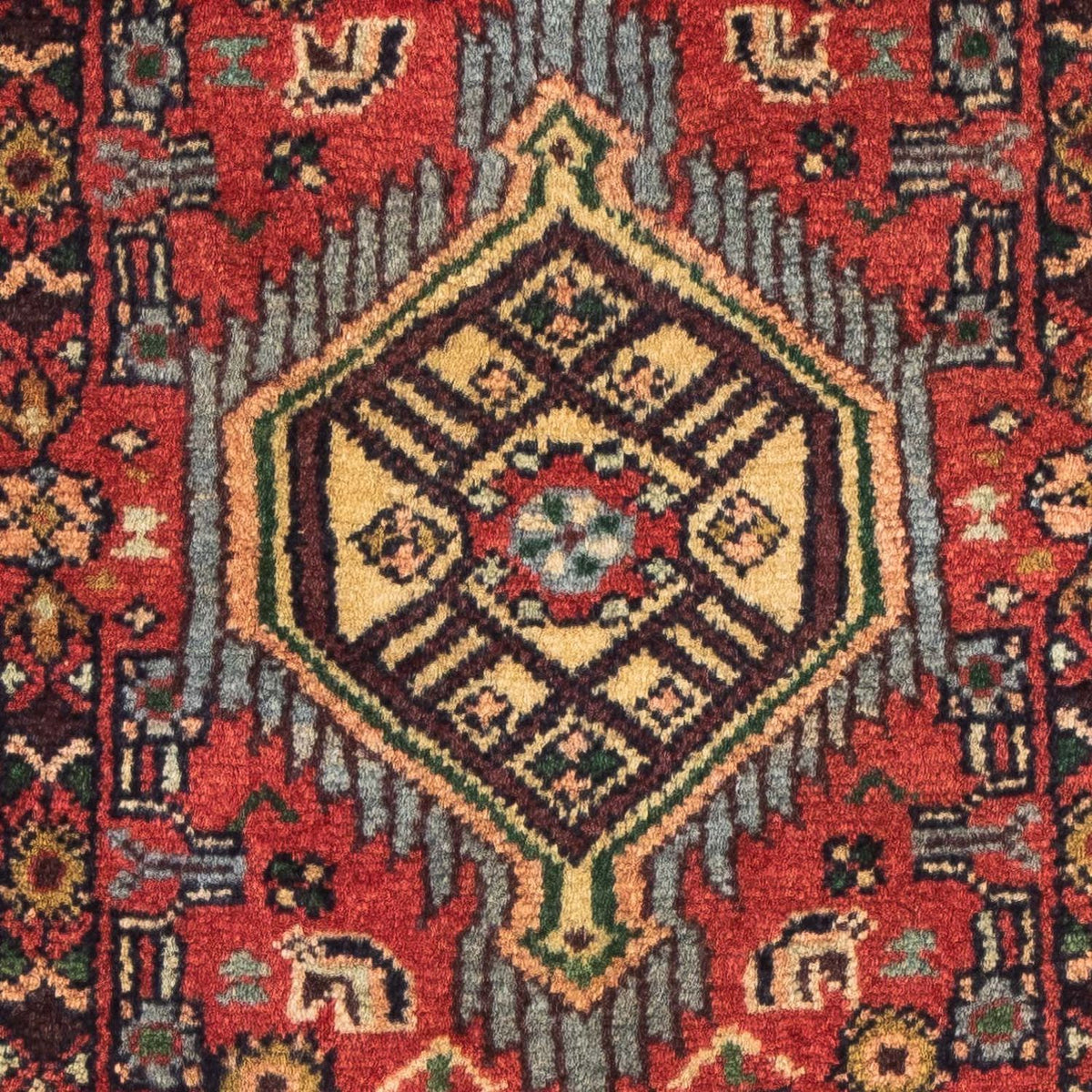 Persisk matta - Nomadic - 87 x 62 cm - mörkröd