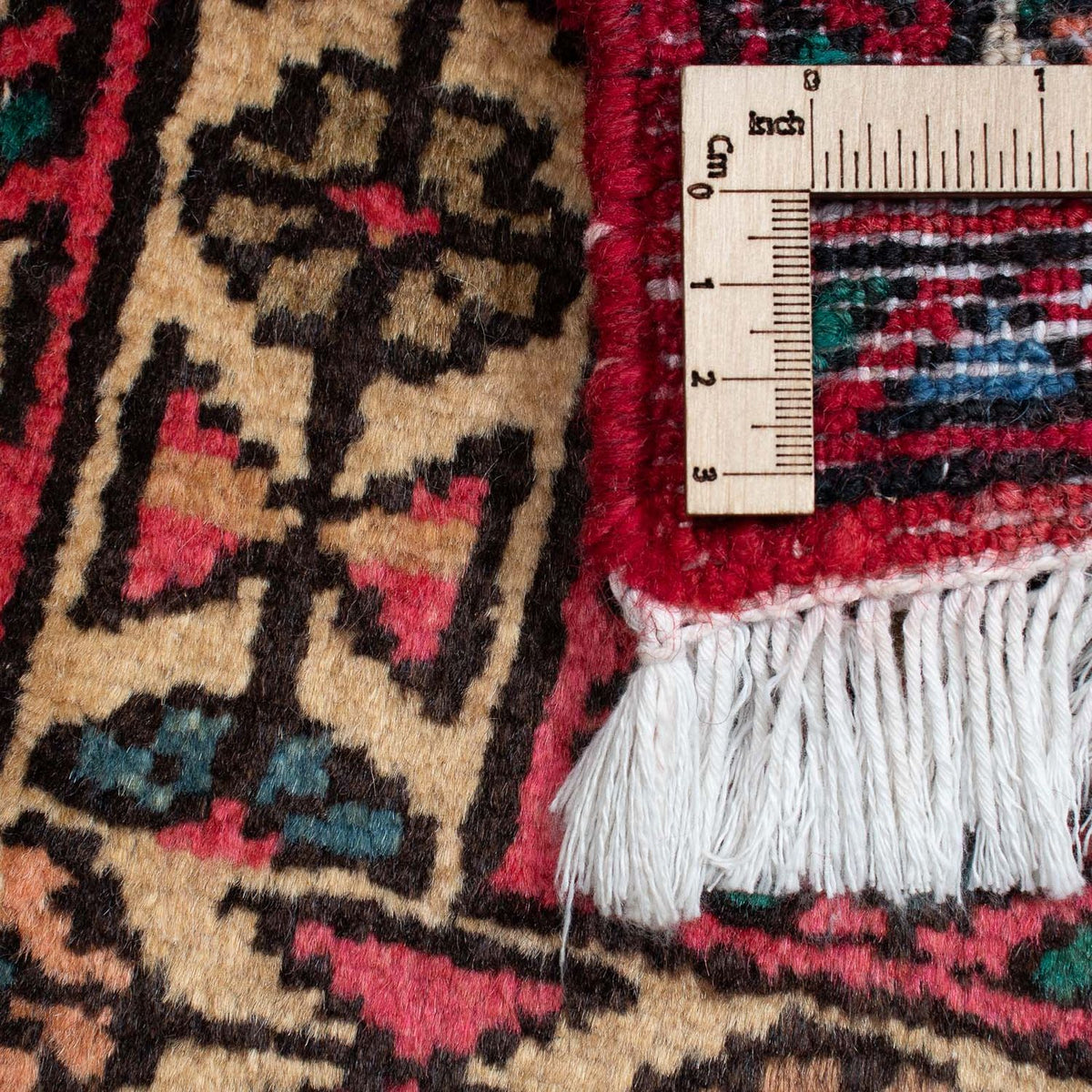 Persisk matta - Nomadic - 91 x 70 cm - mörkröd