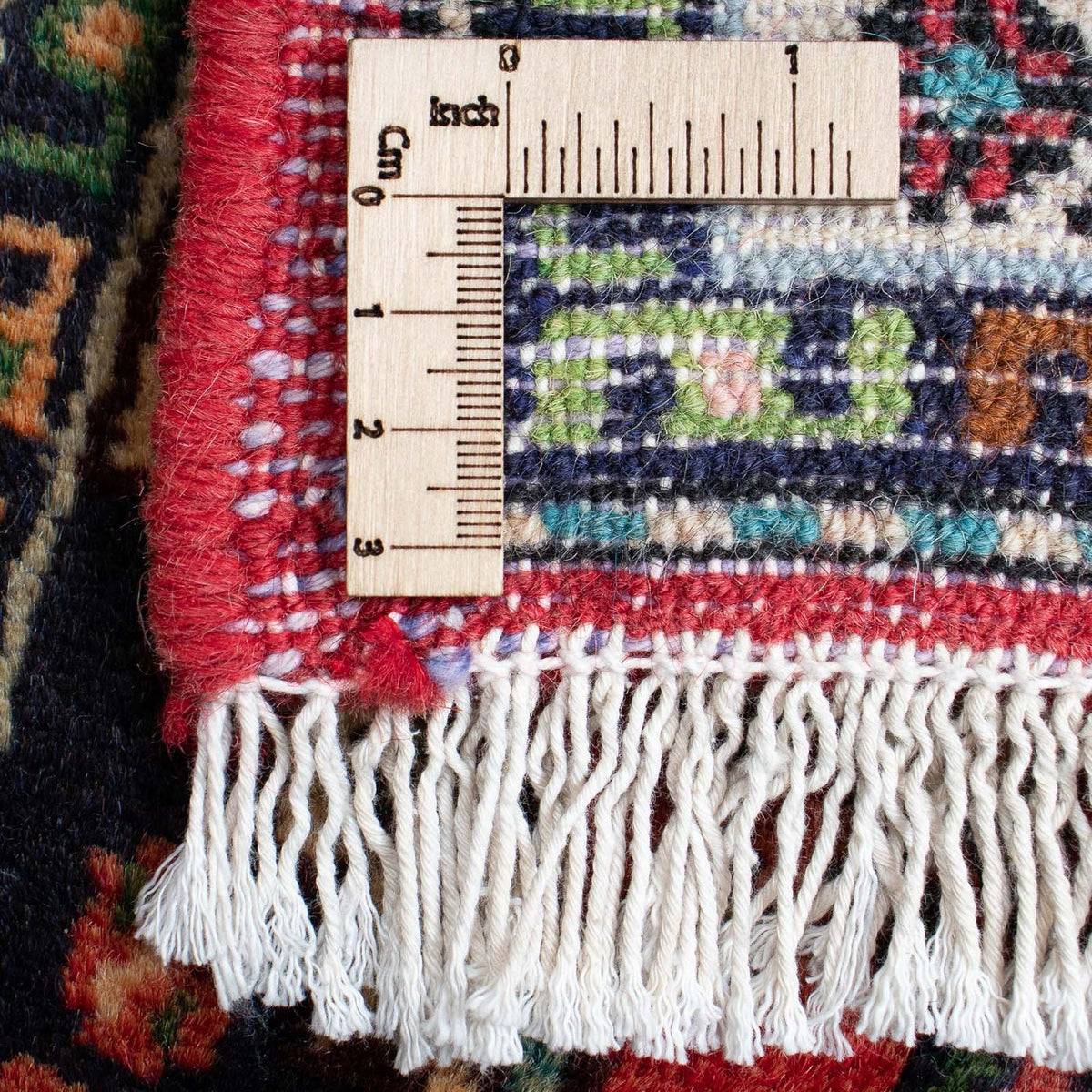 Persisk matta - Nomadic - 95 x 63 cm - mörkröd