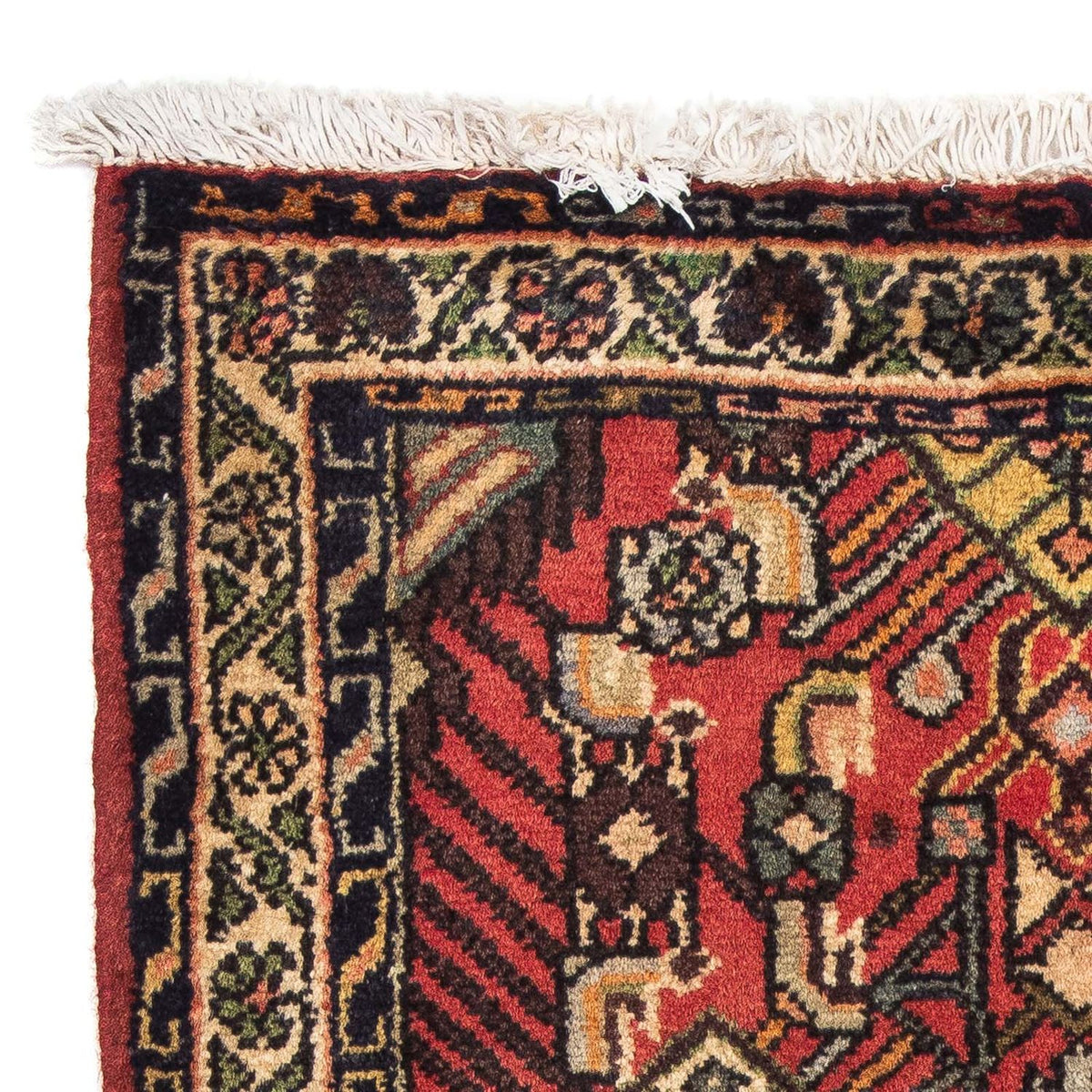 Persisk matta - Nomadic - 93 x 63 cm - mörkröd