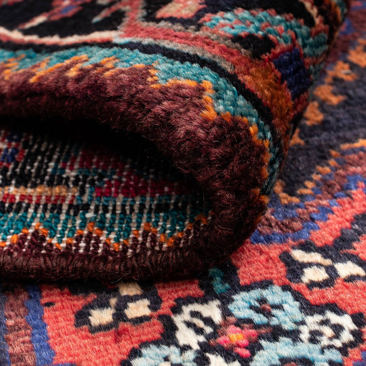 Persisk matta - Nomadic - 142 x 89 cm - mörkblå