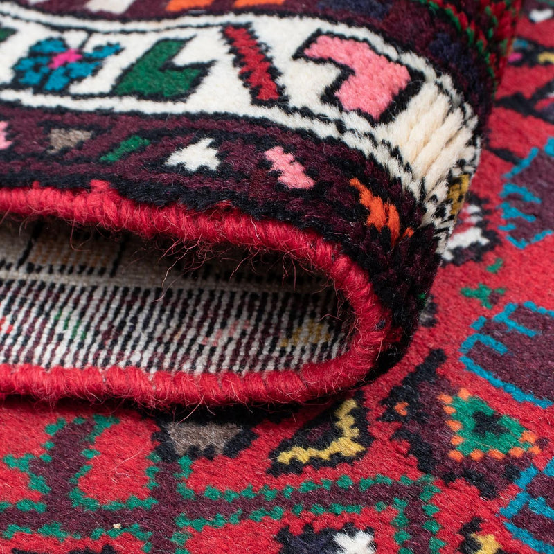 Runner Persisk matta - Nomadic - 298 x 72 cm - mörkröd