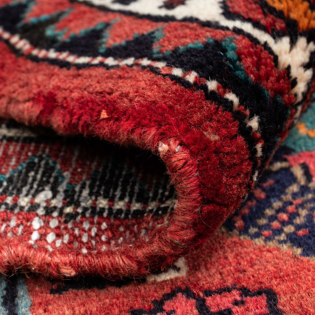 Persisk matta - Nomadic - 116 x 84 cm - mörkröd