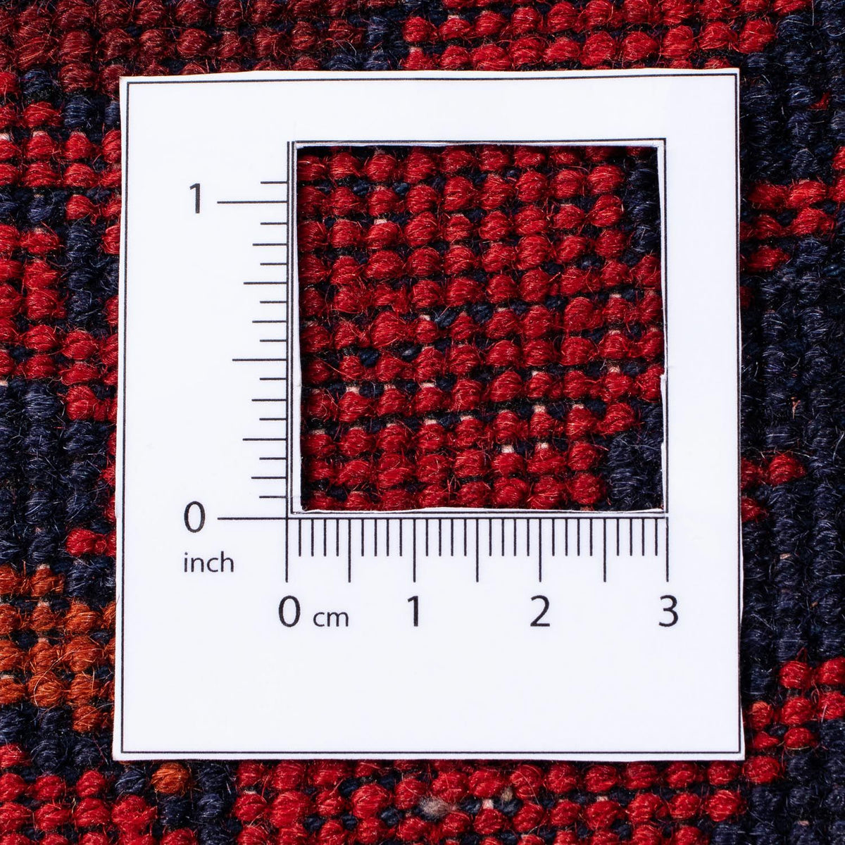 Afghansk matta - Kunduz - 282 x 200 cm - mörkröd