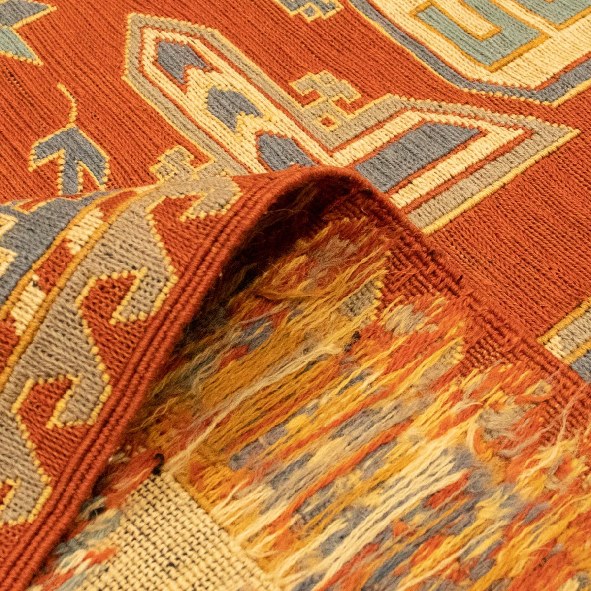 Kelim Carpet - orientalisk matta - 255 x 208 cm - orange