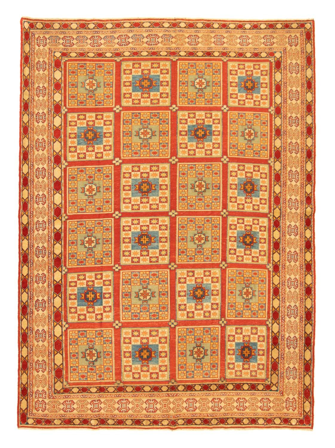Kelim Carpet - orientalisk matta - 226 x 180 cm - mörkröd