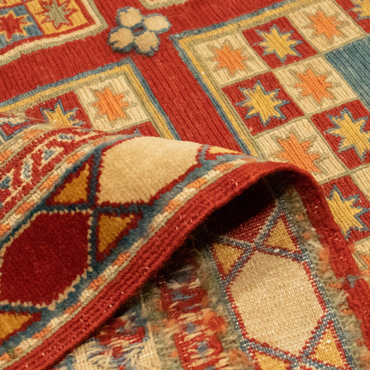 Kelim Carpet - orientalisk matta - 226 x 180 cm - mörkröd