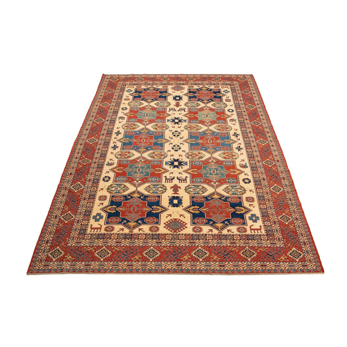 Kelim Carpet - orientalisk matta - 380 x 273 cm - rost