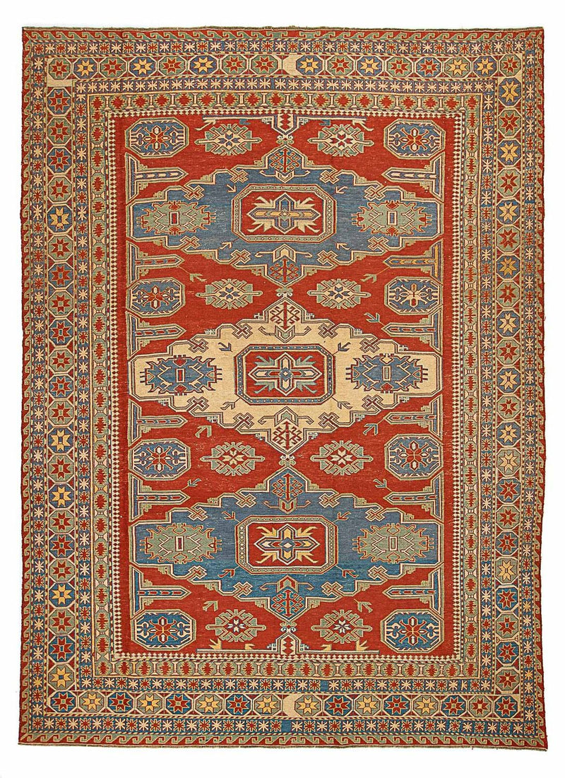 Kelim Carpet - orientalisk matta - 265 x 200 cm - mörkröd