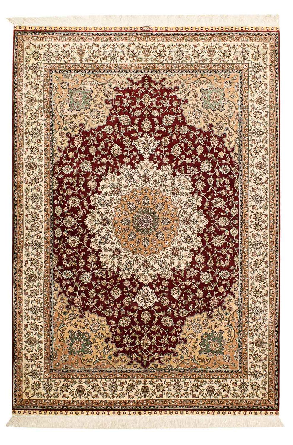 Silk Carpet - Ghom Silk - Premium - 216 x 132 cm - mörkblå