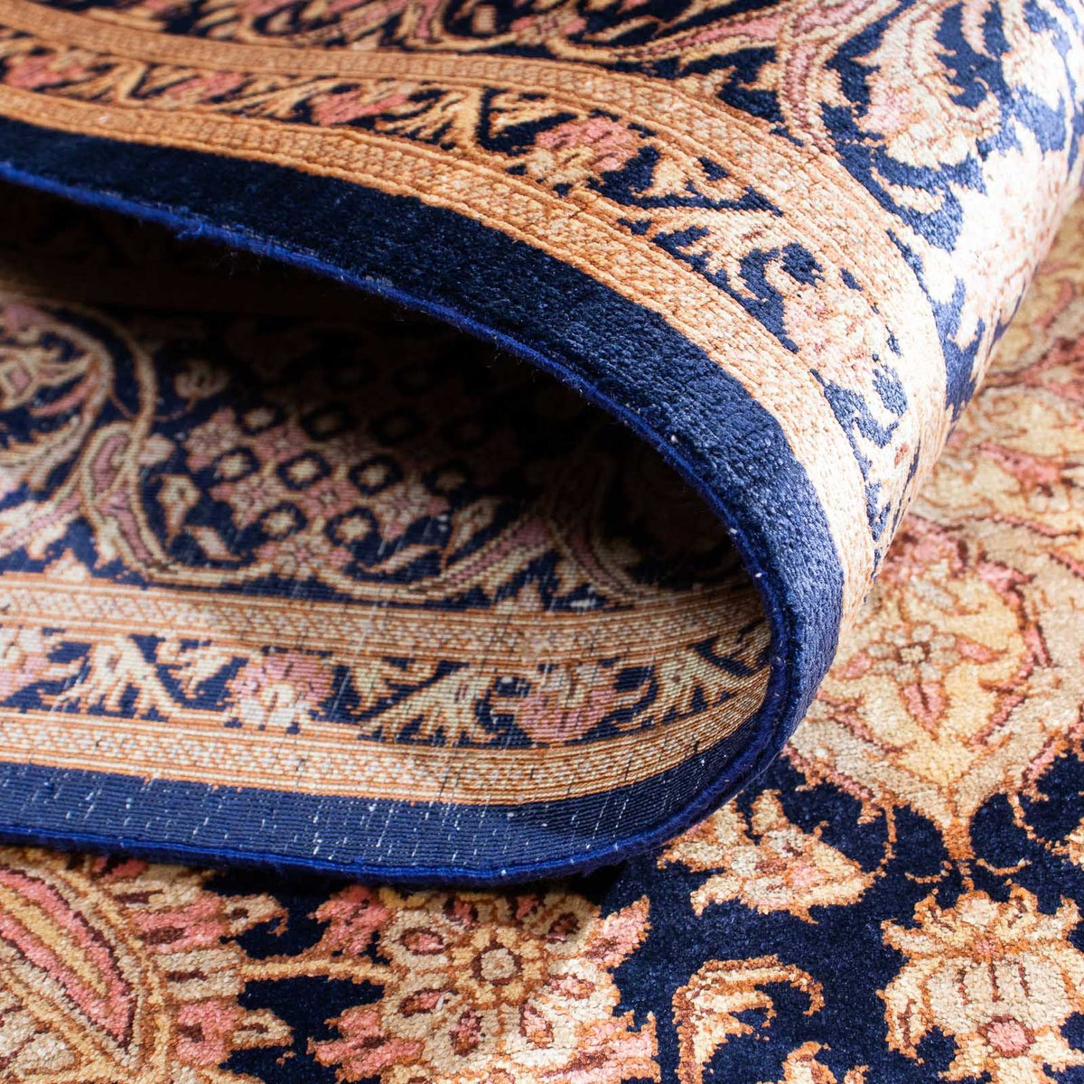 Persisk matta - Ghom - 149 x 102 cm - ljusbrun