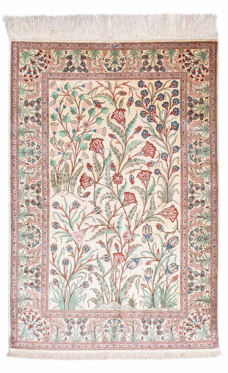 Persisk matta - Ghom - 156 x 102 cm - beige