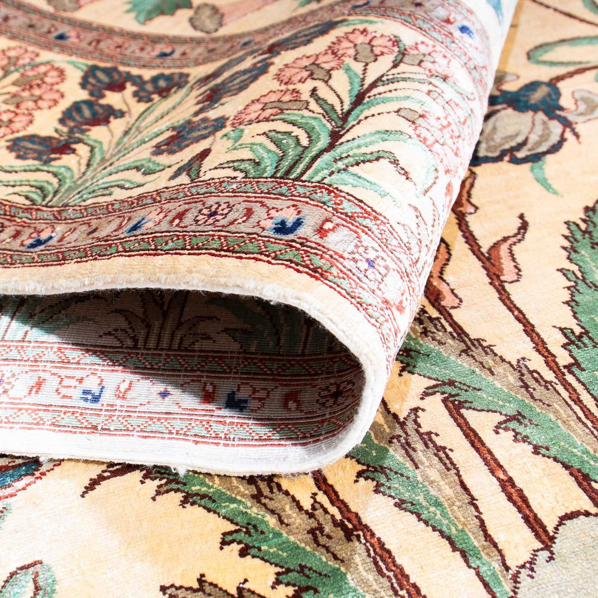 Persisk matta - Ghom - 156 x 102 cm - beige