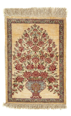 Silk Carpet - Ghom Silk - Premium - 41 x 31 cm - beige