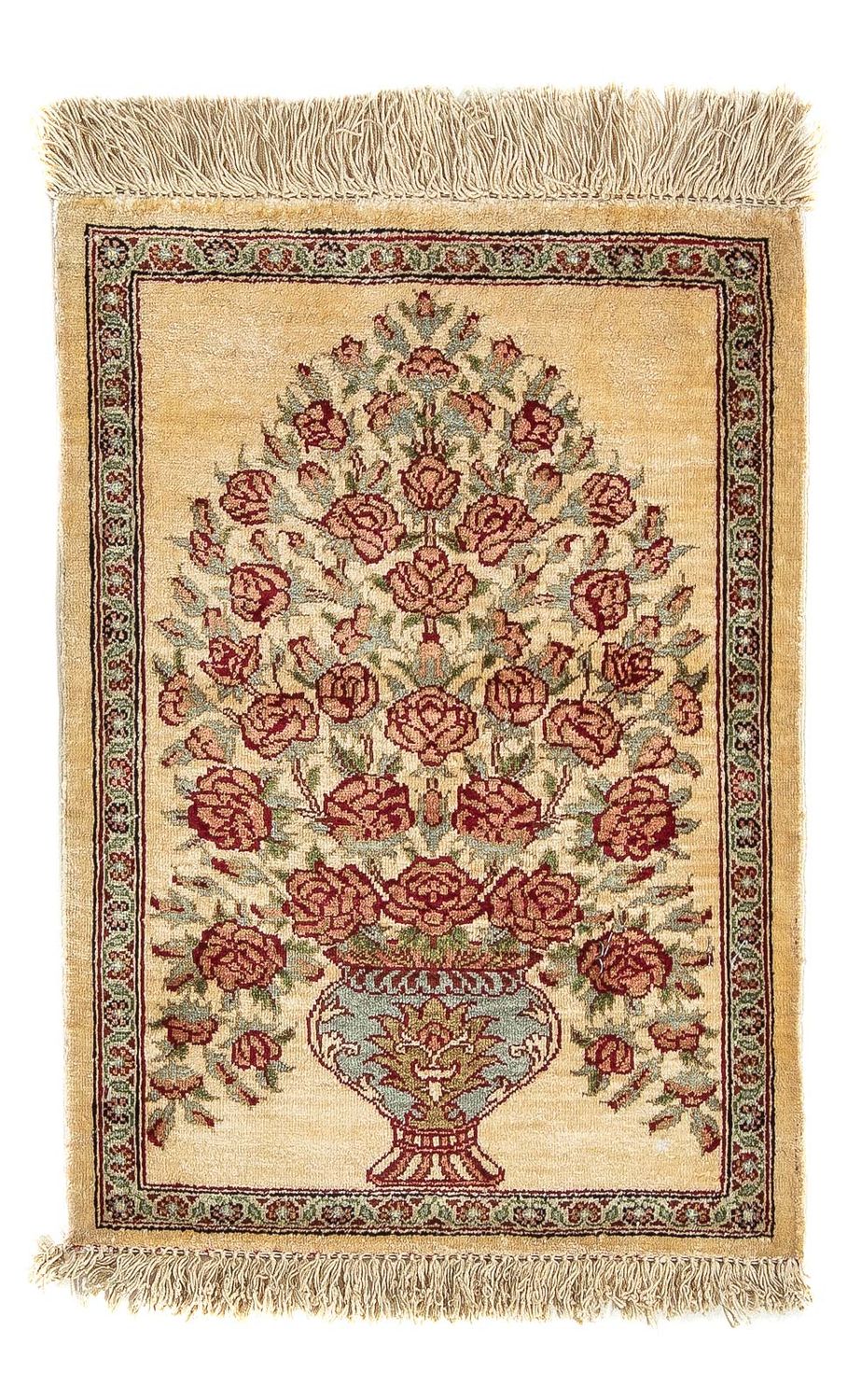 Silk Carpet - Ghom Silk - Premium - 41 x 31 cm - beige