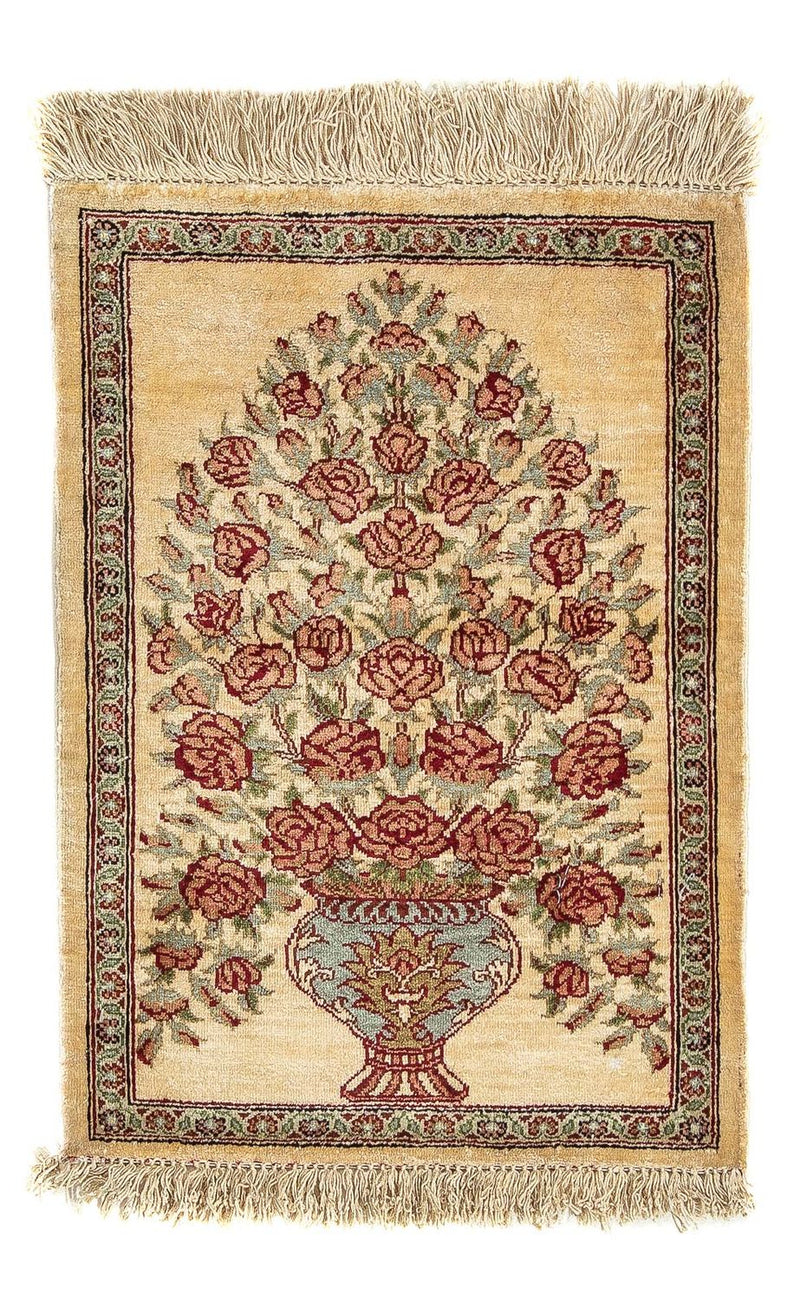 Silk Carpet - Ghom Silk - Premium - 41 x 31 cm - beige
