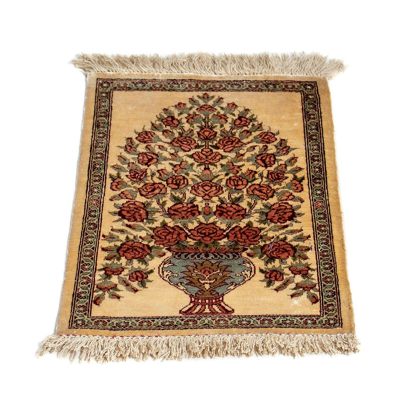 Silk Carpet - Ghom Silk - Premium - 41 x 31 cm - beige