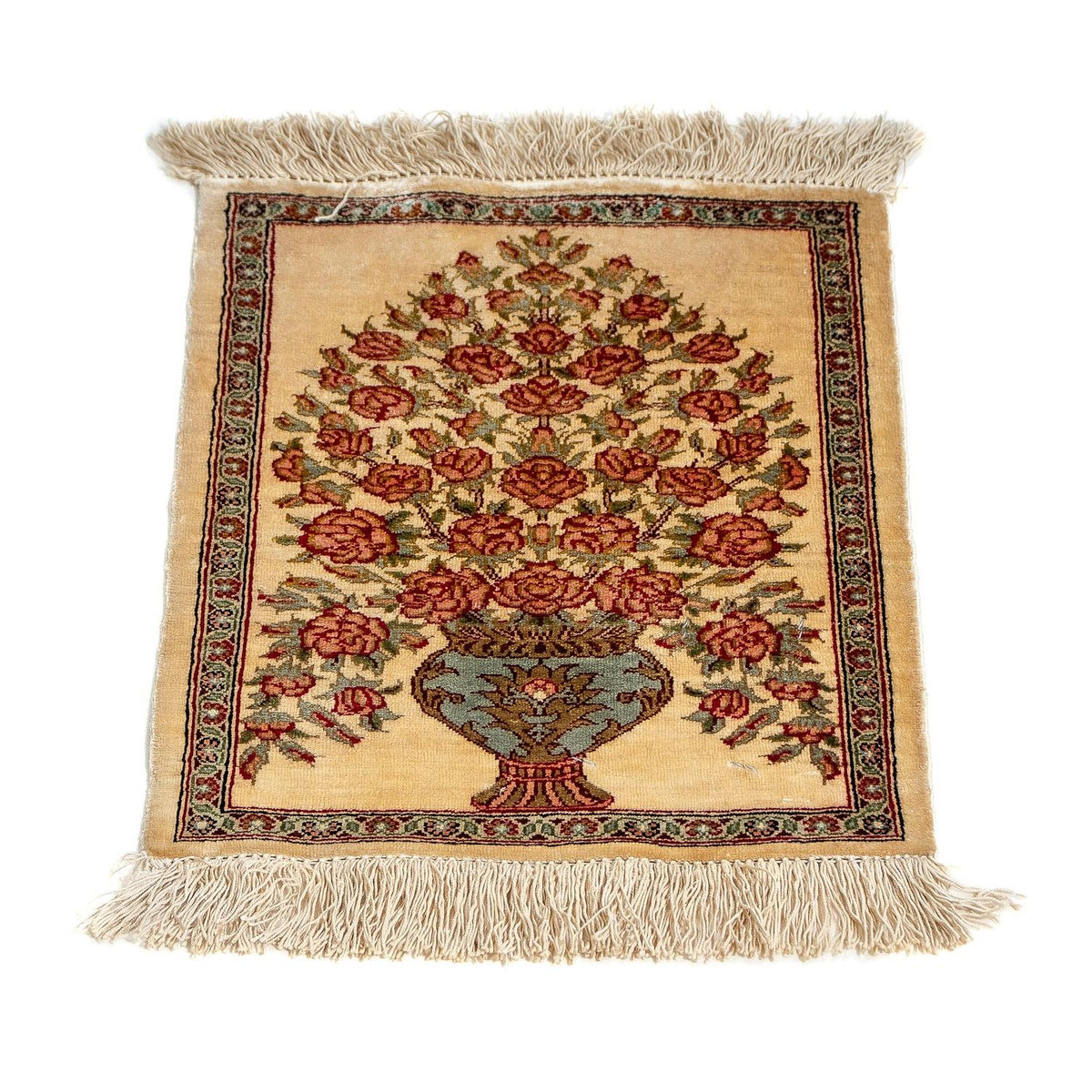 Silk Carpet - Ghom Silk - Premium - 42 x 31 cm - beige