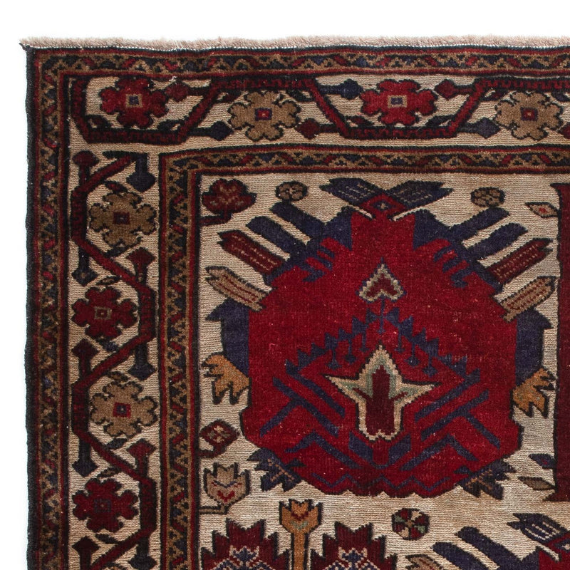 Baluch-matta kvadrat  - 137 x 130 cm - ljusbrun