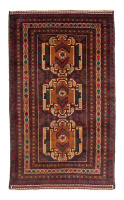 Runner Baluch-matta - 209 x 111 cm - mörkröd