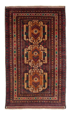 Runner Baluch-matta - 209 x 111 cm - mörkröd