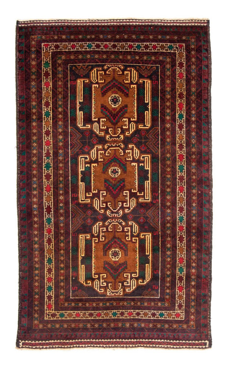Runner Baluch-matta - 209 x 111 cm - mörkröd