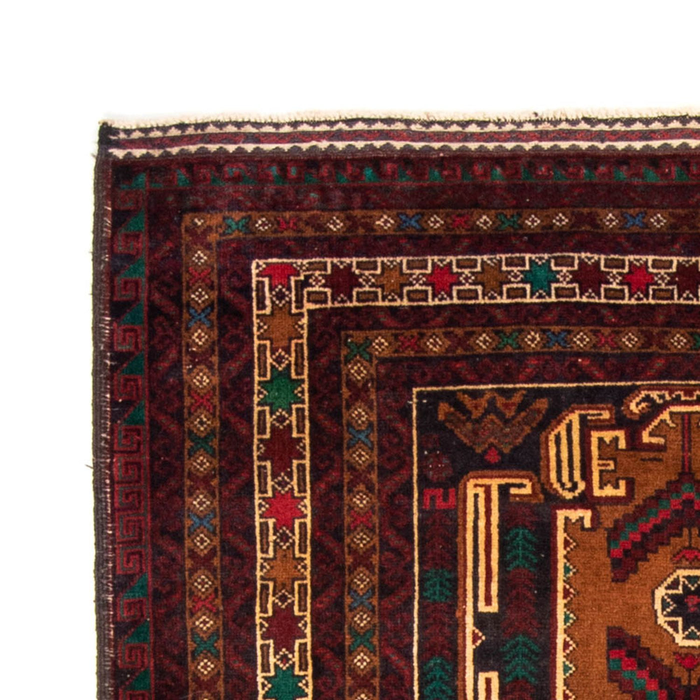 Runner Baluch-matta - 209 x 111 cm - mörkröd