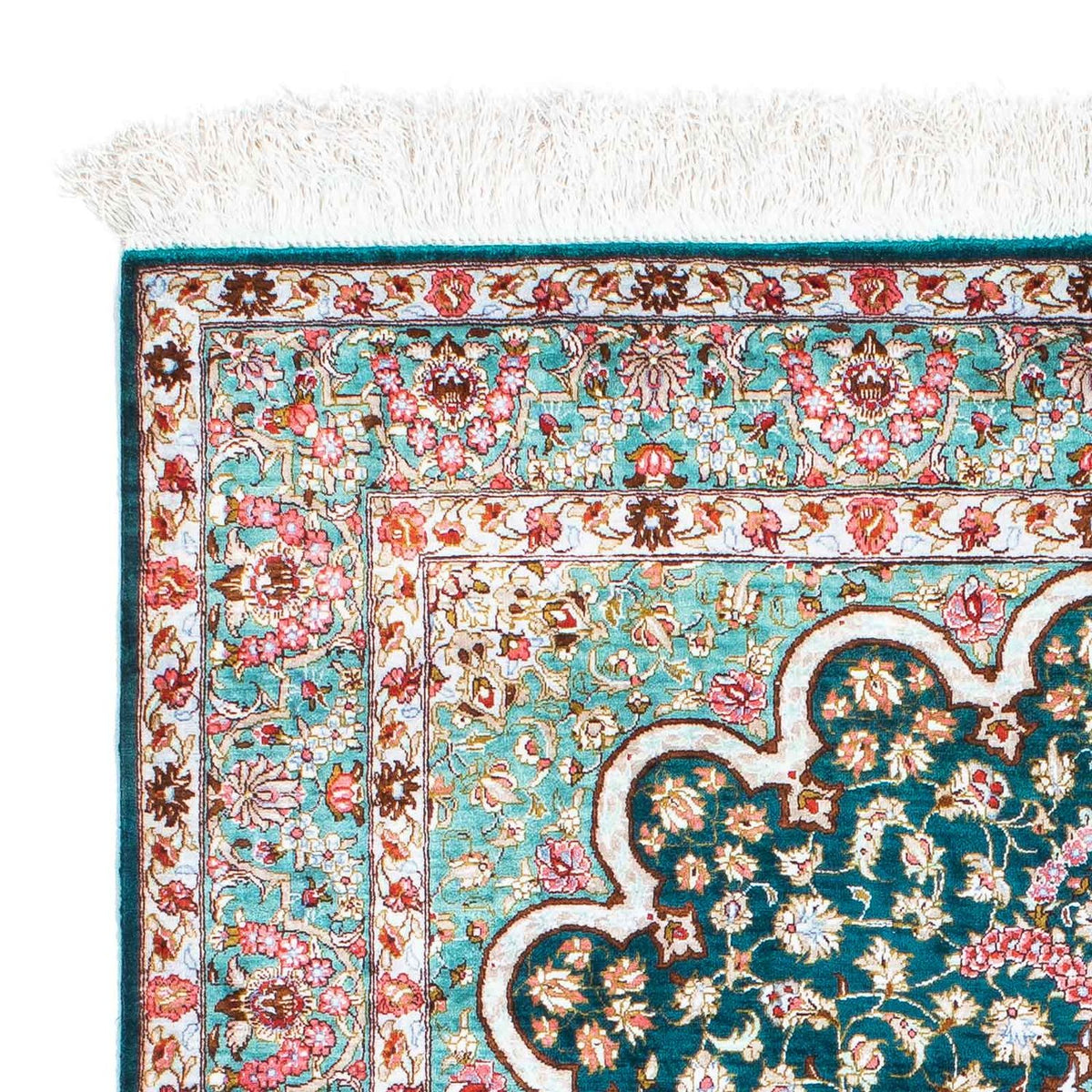 Persisk matta - Ghom - 152 x 100 cm - grön