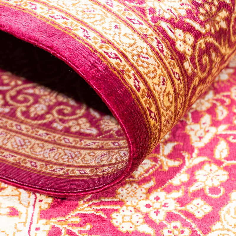 Persisk matta - Ghom - 143 x 95 cm - mörkröd