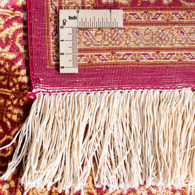 Persisk matta - Ghom - 143 x 95 cm - mörkröd