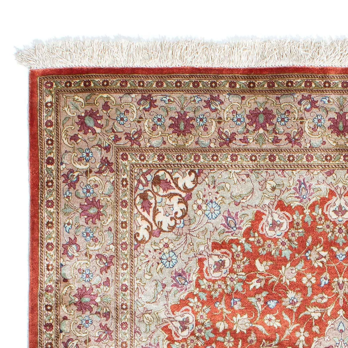 Persisk matta - Ghom - 149 x 100 cm - rost