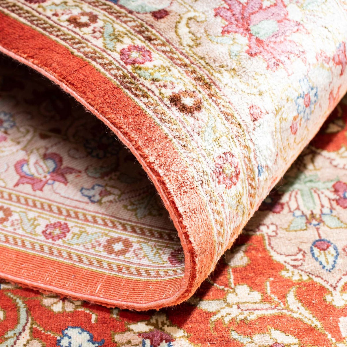 Persisk matta - Ghom - 149 x 100 cm - rost