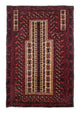 Baluch-matta - 126 x 86 cm - mörkröd