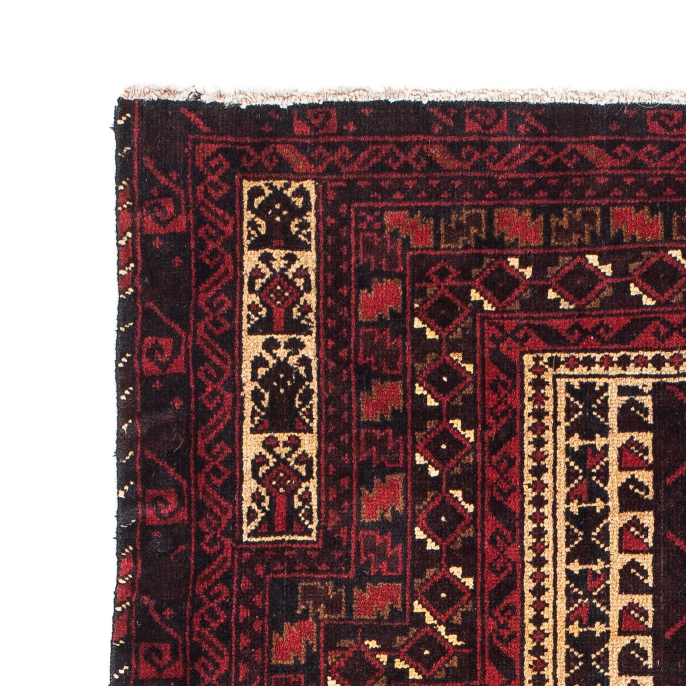 Baluch-matta - 126 x 86 cm - mörkröd