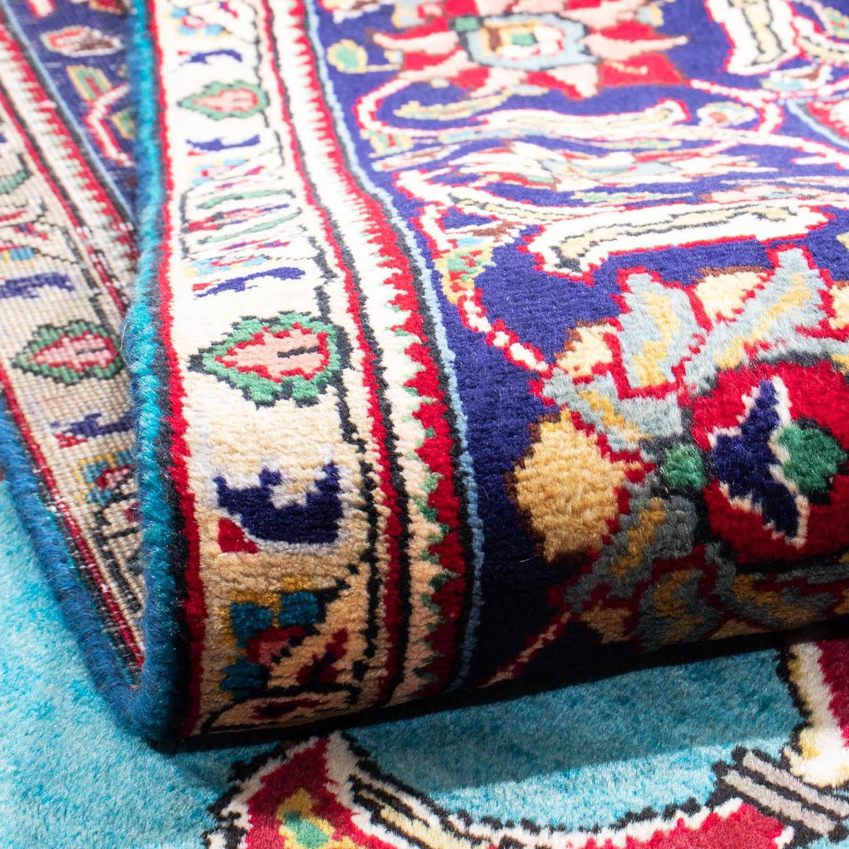 Persisk matta - Tabriz - 300 x 203 cm - turkos