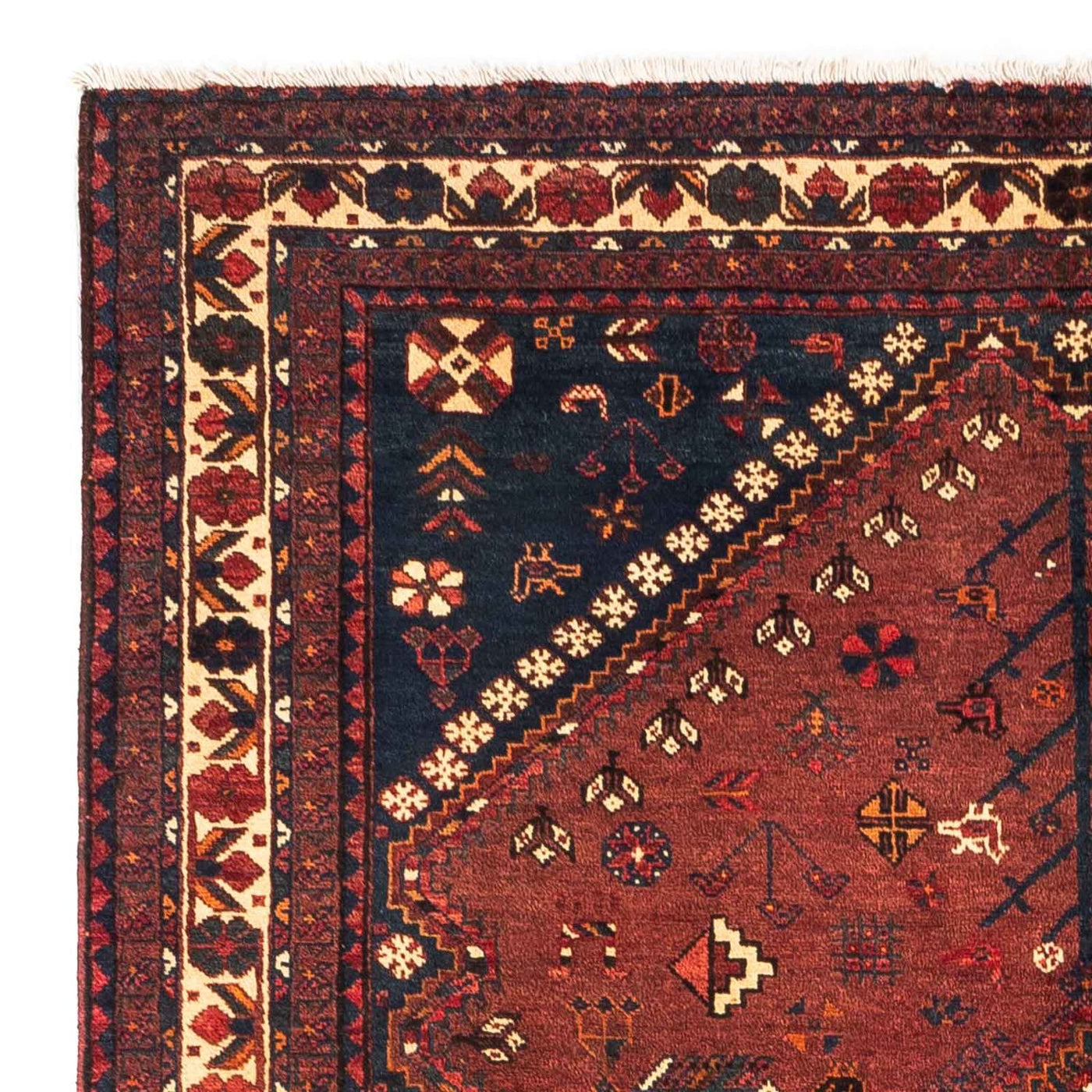 Persisk matta - Nomadic - 248 x 180 cm - mörkröd