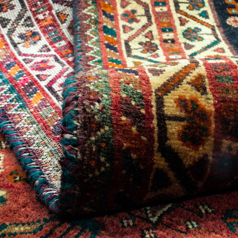 Persisk matta - Nomadic - 225 x 173 cm - mörkröd