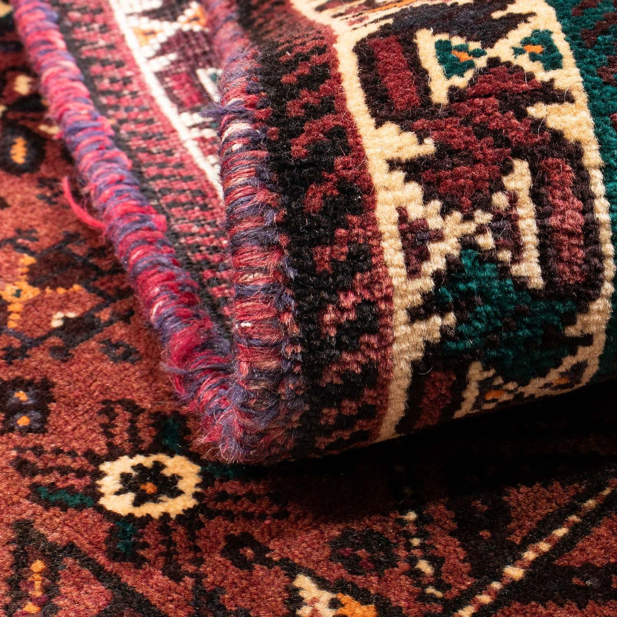 Persisk matta - Nomadic - 147 x 107 cm - mörkbrun