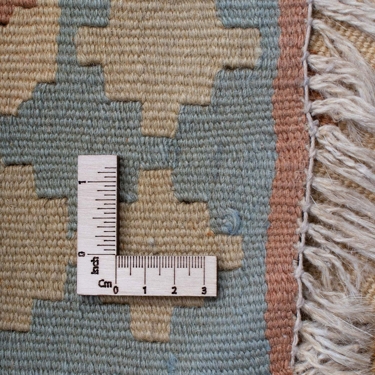 Kelim Carpet - orientalisk matta - 187 x 152 cm - ljusbrun