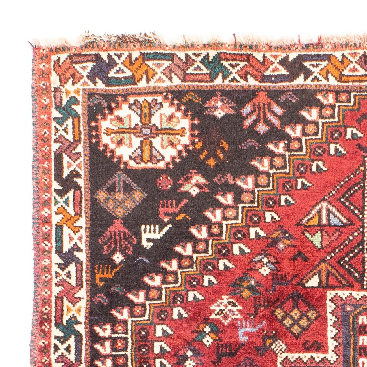 Persisk matta - Nomadic - 163 x 112 cm - mörkröd